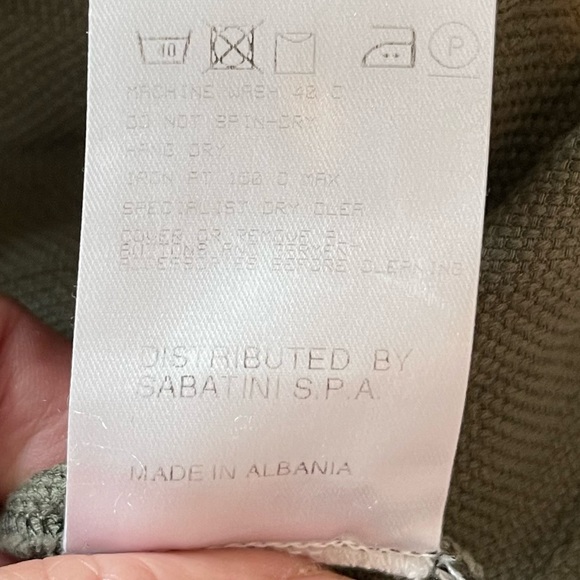 Daniele Alessandrini Olive Green Draped Short Dress Size 40 US Size 4 - Picture 5 of 5